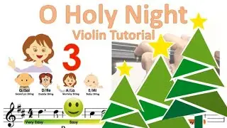 O holy night sheet music and easy violin tutorial