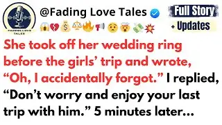She took off her wedding ring before the girls’ trip and wrote, “Oh, I accidentally …