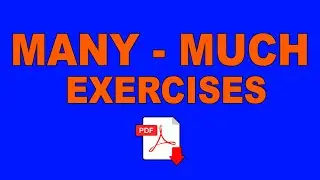 Many - Much - exercises - fill in the blanks - choose the correct answer - easy English Lesson