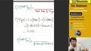 A level Mathematics(9709) Statistics| Probability and Discrete Random Variable Past paper questions