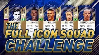 FIFA 18 FULL ICON SQUAD BUILDER CHALLENGE! PRIME ICONS! RONALDO, VIEIRA, & DEL PIERO! in FUT!