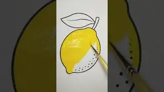 Let's paint the lemon.#art#vibrantbirds#paintstudio#satisfying#drawing#trending#colors#shorts#cute