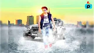 Boy vs Wrangler Jeep Manipulation | PicsArt Editing Tutorial