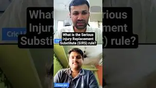 What is the Serious Injury Replacement Substitute rule? #cricket #cricketshorts #duleeptrophy #bcci