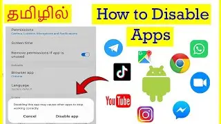 How to Enable or Disable Mobile Apps in Android Mobile Tamil | VividTech