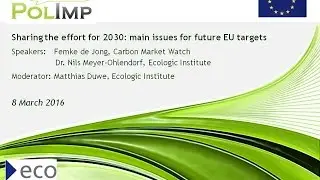 Sharing the effort for 2030: main issues for future EU targets