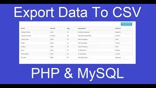 Export MySQL Table Data to CSV in PHP - Complete Source code download
