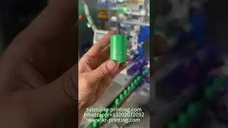 Automatic alcohol caps screen printing #screenprinting #automaticscreenprinting