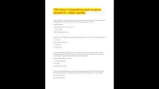 TMC Exam C Questions with answers. Graded A+