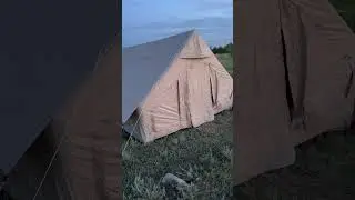 Палатка при сильном ветре #viral #палатка#кемпинг#природа#пасека