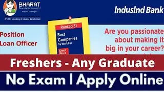 Indusind Bank Recruitment 2021 | No Exam Indusind bank Vacancy 2021| Jobs June 2021 | 12th Pass jobs