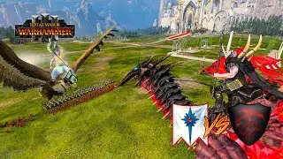 DEFENDED LA TORRE DE HOETH ! 🧝&zwj;♀️💙 ALTOS ELFOS vs C. VAMPIRO 🧛🏻&zwj;♂️🩸 LAND BATTLES | Warhammer 3 |