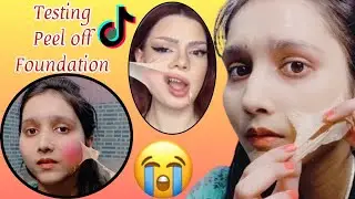 Peel off Foundation Testing tiktok viral Makeup foundation hack