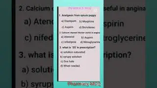 All pharmacist exam 2022 MCQ and with answer !#allstatepharmacistexam #dcoexam