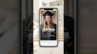 Graduation Invitation 2025 &ndash; Editable Canva Template + RSVP Link 🎓 #graduation2025 #shorts