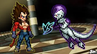 😈VEGETA SSJ4 V3 VS FRIEZA V2 IN JUMP FORCE MUGEN