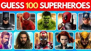 Guess 100 Superheroes in 3 Seconds! 🦸&zwj;♂️⚡ | Superhero Quiz Challenge