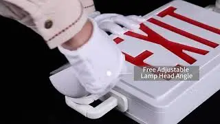 Double‑Sided LED Emergency EXIT Sign + Flood Lights &ndash; Commercial Safety Lighting Review
