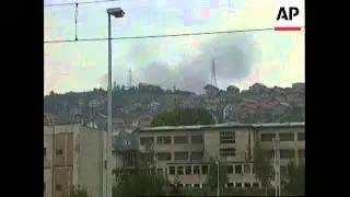 BOSNIA: SARAJEVO: NATO RESUME AIRSTRIKES AGAINST BOSNIAN SERBS