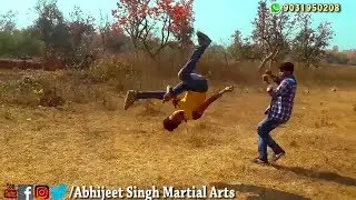 Abhijeet Singh gangs Fight Demo With Nunchaku Fight Martial Arts Instructor abhijeet singh