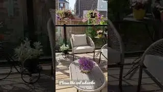 Backyard deck garden