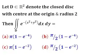 double integral closed disc with centre at the origin Gate 2018 calculus