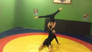 Acro Yoga Training &mdash; Hlebnikov and Severina (filmed with an iPod).
