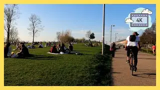 BEGINNING OF SPRING IN LONDON OLIMPIC PARK STRATFORD 4K