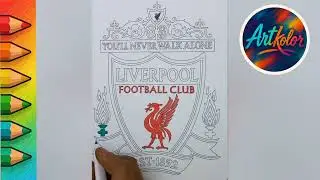 Liverpool FC Logo Coloring Satisfying Transformation Video