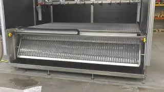Alu horizontal patternator, gutters/channels 50 mm, fully automatic spray boom and reading unit