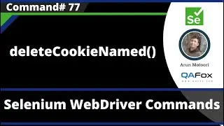 deleteCookieNamed() Command - Selenium WebDriver