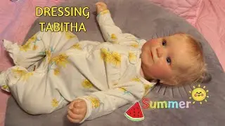 Dressing Realistic Reborn Baby Doll Tabitha (Maddie by Bonnie Brown) in 2 New Outfits