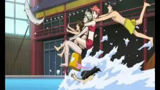 Gintama funny moment - katsura in the pool