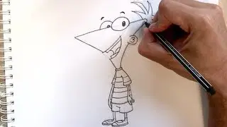 How to draw Phineas from Phineas and Ferb step by step