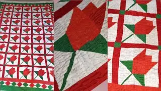 Easy Red Rosess Quilt Stiching & Sewing #Quilts #sindhi_rali_sindhi_libas