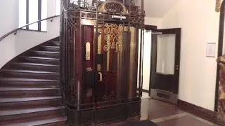 GORGEOUS!! 1912 Graham Brothers (OTIS mod.) Traction Elevator @ Hovslagargatan 5, Stockholm, Sweden