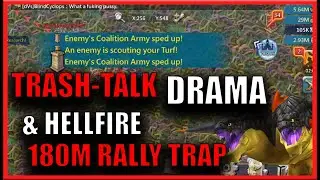 MY 180M RALLY TRAP IN FAKE GEAR VS HELLFIRE PACT 5 - TRASH-TALK - Lords mobile