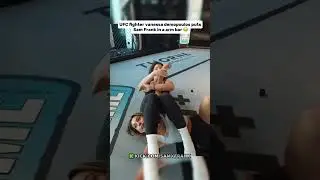 UFC fighter vanessa demopoulos puts Sam Frank in a arm bar 😳#samfrank #fyp #tranding #ufc #vanessa 