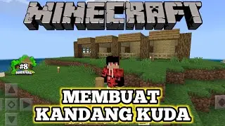 MEMBUAT KANDANG KUDA DI SEBELAH PULAU MINECRAFT SURVIVAL SERIS #8