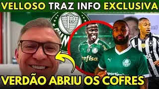 🚨EXCLUSIVO! VELLOSO ATUALIZA MERCADO DA BOLA AGITADO DO PALMEIRAS E SITUAÇÃO DE GERSON E ARIAS