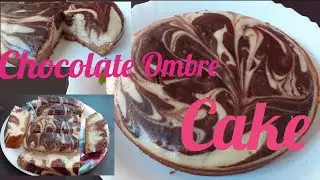 Chocolate Ombre Cake Recipe| Eggless & Without Oven Chocolate Cake| Triple Chocolate Ombre Cake