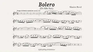 Alto Sax Playalong - Bolero (Ravel) Eb sheet music with orchestral accompaniment
