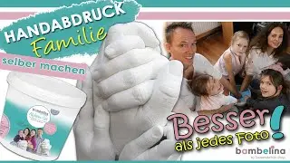 bambelina 3D Handabdruck Familie, Gipsabdruck H&auml;nde, hand casting family, selber machen, Geschenk