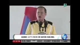 President Aquino: Let's focus on nation-building not on 2016 elections || Aug. 18, 2014