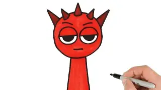 How to Draw a Sprunki Red Raddy from Incredibox | Super Easy Step-by-Step Tutorial!