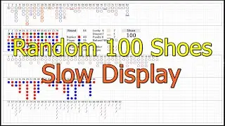 Baccarat Simulator (81) - Random 100 Shoes (35) Slow Display 바카라 출목(6매,중국점) (81) - 랜덤슈 (35) 느린 슈 생성