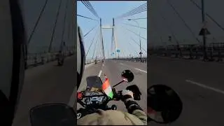 SECOND HOOGHLY BRIDGE #vlog #ridingvlogs  #indipendenceday #india #kolkata #bike