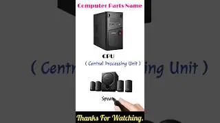 Computer 🖥 Parts Name | Parts of A Computer | #shorts #computer