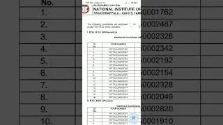 NIT Trichy BSC BEd Waitlisted 25👩&zwj;🏫👨🏻&zwj;🏫✅