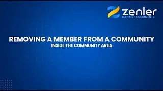 👉 Communities - Removing a Member from a Community